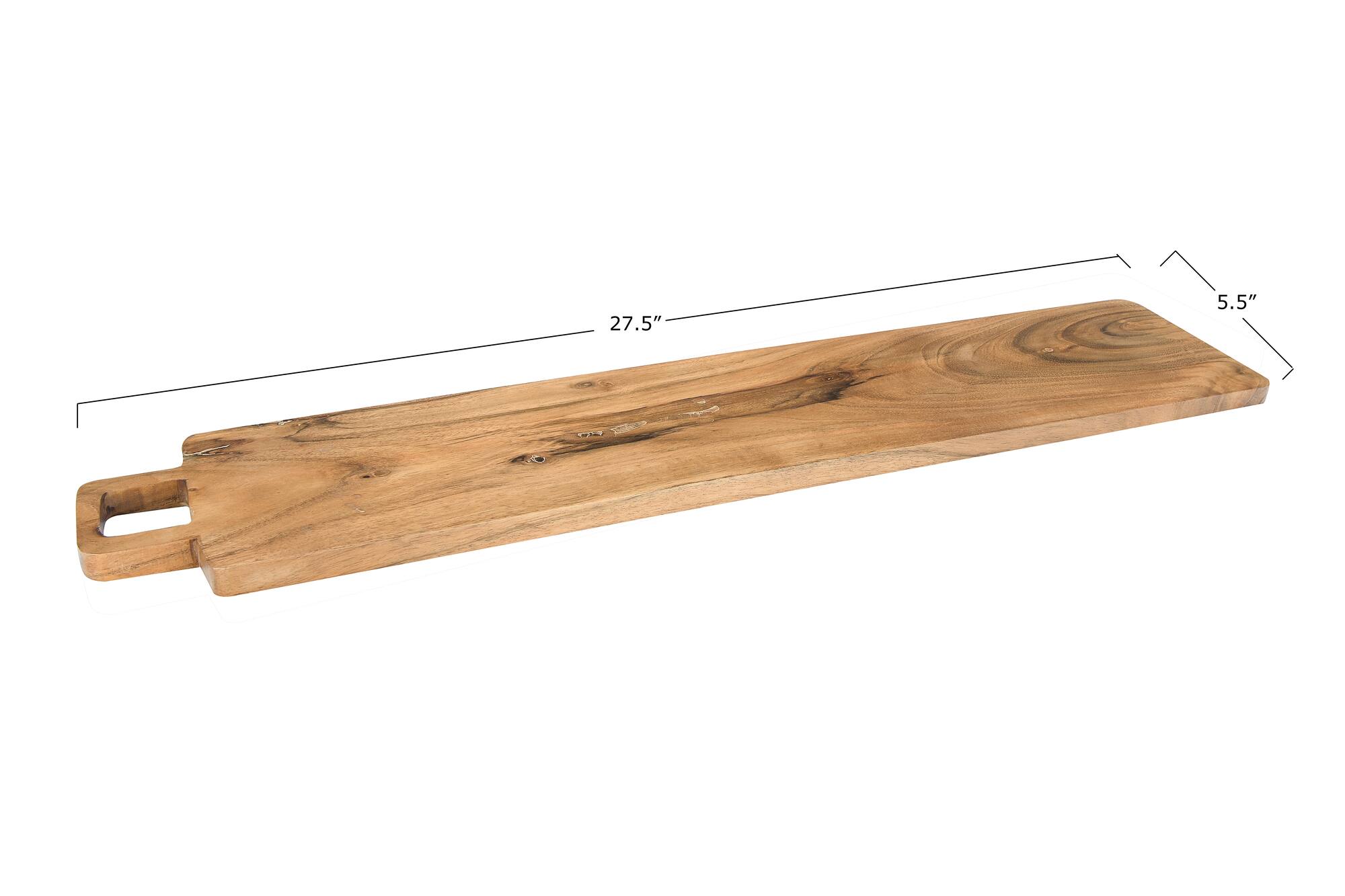 Hello Honey® 27.5" Rectangle Acacia Wood Cheese/Cutting Board with Square Handle